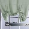 imageHVersailtex Thermal Insulated Blackout Tie Up Curtains Adjustable Window Shades for Living Room Rod Pocket 2Pack 42 x 63 Inch Long  Solid in Dove GrayLight Sage