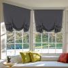 imageHVersailtex Thermal Insulated Blackout Tie Up Curtains Adjustable Window Shades for Living Room Rod Pocket 2Pack 42 x 63 Inch Long  Solid in Dove GrayCharcoal Gray