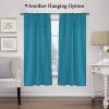 imageHVersailtex Thermal Insulated Blackout Tie Up Curtains Adjustable Window Shades for Living Room Rod Pocket 2Pack 42 x 63 Inch Long  Solid in Dove GrayTurquoise Blue