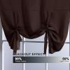 imageHVersailtex Thermal Insulated Blackout Tie Up Curtains Adjustable Window Shades for Living Room Rod Pocket 2Pack 42 x 63 Inch Long  Solid in Dove GrayChocolate Brown