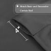 imageHVersailtex Thermal Insulated Blackout Tie Up Curtains Adjustable Window Shades for Living Room Rod Pocket 2Pack 42 x 63 Inch Long  Solid in Dove GrayCharcoal Gray
