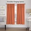 imageHVersailtex Thermal Insulated Blackout Tie Up Curtains Adjustable Window Shades for Living Room Rod Pocket 2Pack 42 x 63 Inch Long  Solid in Dove GrayOrange