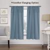 imageHVersailtex Thermal Insulated Blackout Tie Up Curtains Adjustable Window Shades for Living Room Rod Pocket 2Pack 42 x 63 Inch Long  Solid in Dove GrayStone Blue