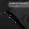 imageHVersailtex Thermal Insulated Blackout Tie Up Curtains Adjustable Window Shades for Living Room Rod Pocket 2Pack 42 x 63 Inch Long  Solid in Dove GrayJet Black