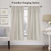 imageHVersailtex Thermal Insulated Blackout Tie Up Curtains Adjustable Window Shades for Living Room Rod Pocket 2Pack 42 x 63 Inch Long  Solid in Dove GrayIvoryCream