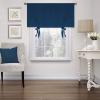 imageHVersailtex Thermal Insulated Blackout Tie Up Curtains Adjustable Window Shades for Living Room Rod Pocket 2Pack 42 x 63 Inch Long  Solid in Dove GrayNavy