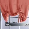 imageHVersailtex Thermal Insulated Blackout Tie Up Curtains Adjustable Window Shades for Living Room Rod Pocket 2Pack 42 x 63 Inch Long  Solid in Dove GrayCoral