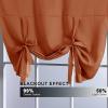 imageHVersailtex Thermal Insulated Blackout Tie Up Curtains Adjustable Window Shades for Living Room Rod Pocket 2Pack 42 x 63 Inch Long  Solid in Dove GrayOrange