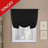 imageHVersailtex Thermal Insulated Blackout Tie Up Curtains Adjustable Window Shades for Living Room Rod Pocket 2Pack 42 x 63 Inch Long  Solid in Dove GrayJet Black