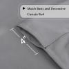 imageHVersailtex Thermal Insulated Blackout Tie Up Curtains Adjustable Window Shades for Living Room Rod Pocket 2Pack 42 x 63 Inch Long  Solid in Dove GrayDove Gray