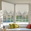 imageHVersailtex Thermal Insulated Blackout Tie Up Curtains Adjustable Window Shades for Living Room Rod Pocket 2Pack 42 x 63 Inch Long  Solid in Dove GrayIvoryCream