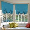 imageHVersailtex Thermal Insulated Blackout Tie Up Curtains Adjustable Window Shades for Living Room Rod Pocket 2Pack 42 x 63 Inch Long  Solid in Dove GrayTurquoise Blue