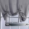 imageHVersailtex Thermal Insulated Blackout Tie Up Curtains Adjustable Window Shades for Living Room Rod Pocket 2Pack 42 x 63 Inch Long  Solid in Dove GrayDove Gray