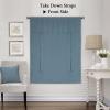 imageHVersailtex Thermal Insulated Blackout Tie Up Curtains Adjustable Window Shades for Living Room Rod Pocket 2Pack 42 x 63 Inch Long  Solid in Dove GrayStone Blue