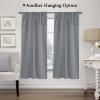 imageHVersailtex Thermal Insulated Blackout Tie Up Curtains Adjustable Window Shades for Living Room Rod Pocket 2Pack 42 x 63 Inch Long  Solid in Dove GrayDove Gray