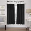imageHVersailtex Thermal Insulated Blackout Tie Up Curtains Adjustable Window Shades for Living Room Rod Pocket 2Pack 42 x 63 Inch Long  Solid in Dove GrayJet Black
