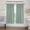 imageHVersailtex Thermal Insulated Blackout Tie Up Curtains Adjustable Window Shades for Living Room Rod Pocket 2Pack 42 x 63 Inch Long  Solid in Dove GrayLight Sage