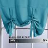 imageHVersailtex Thermal Insulated Blackout Tie Up Curtains Adjustable Window Shades for Living Room Rod Pocket 2Pack 42 x 63 Inch Long  Solid in Dove GrayTurquoise Blue