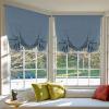 imageHVersailtex Thermal Insulated Blackout Tie Up Curtains Adjustable Window Shades for Living Room Rod Pocket 2Pack 42 x 63 Inch Long  Solid in Dove GrayStone Blue