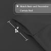 imageHVersailtex Thermal Insulated Blackout Tie Up Curtains Adjustable Window Shades for Living Room Rod Pocket 2Pack 42 x 63 Inch Long  Solid in Dove GrayCharcoal Gray