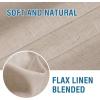 imageNatural Linen Blended Door Curtain  Privacy French Light Filgtering Tricia Window Door Curtain for Patio Door Sidelight Glass Door Blind Tie Up Shade 26 x 68 inches 1 Panel AngoraAngora