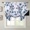 imageHVERSAILTEX 100 Blackout Curtain for Bathroom Windows  Adjustable Tie Up Shade Balloon Valance Blind for KitchenLiving Room Rod Pocket Panel 42 inches W x 63 inches LDove GrayCattleya in GreyBlue