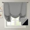 imageHVERSAILTEX 100 Blackout Curtain for Bathroom Windows  Adjustable Tie Up Shade Balloon Valance Blind for KitchenLiving Room Rod Pocket Panel 42 inches W x 63 inches LDove GrayDove Gray