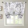 imageHVERSAILTEX Blackout Tie Up Curtain  Thermal Insulated Balloon for Small Window Adjustable Kitchen Rod Pocket Panel 42quot W x 45quot L Floral Pattern in Grey and SageGreySage
