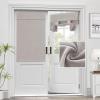 imageHVERSAILTEX French Door Curtains Linen Textured Privacy Door Blinds Kitchen Window Curtain Waterproof 26 X 40 Inch Room Darkening Curtains for Glass Door Tie Up Shade 1 Panel Heather Storm BlueHeather Taupe