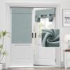 imageHVERSAILTEX French Door Curtains Linen Textured Privacy Door Blinds Kitchen Window Curtain Waterproof 26 X 40 Inch Room Darkening Curtains for Glass Door Tie Up Shade 1 Panel Heather Storm BlueHeather Aqua Gray