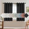 imageHVERSAILTEX Natural Linen Grommet Curtains 84 Inch Length for Living Room 2 Panel Drape Semi Sheer Neutral Country Rustic Farmhouse Boho Curtain Bedroom Muslin Look Light Filtering Heathered NaturalHeather Black