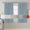 imageHVERSAILTEX Natural Linen Tab Top Curtains 84 Inch Length for Living Room 2 Panel Drape Semi Sheer Neutral Country Rustic Farmhouse Boho Curtain Bedroom Muslin Look Light Filtering Heathered NaturalStone Blue