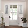 imageHVERSAILTEX Sheer Front Door Curtain Soft Linen Weave Pattern Door Shade for Windows Light Filtering Rod Pocket French Door Window Cover for Entryway Garage with Tieback 1 Panel52quotx72quot GreyDove