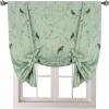 imageHVERSAILTEX Thermal Insulated Printed Blackout Small Window Curtain Adjustable Tie Up Curtains Rod Pocket Short Curtain for Kitchen  42quot Wide by 63quot Long Sage Birds PatternBirds in Sage