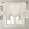 imageHVERSAILTEX Tie Up Linen Curtains 63 Inch Length Nature Linen Textured Privacy Curtain Multi Hanging Ways Shade Balloon Window Shade Rod Pocket Casual Curtain  42x63  IvoryNatural