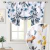 imageHVersailtex Reversible Tie Up Curtains Cattleya Floral Printed Rod Pocket Panel for Small Window  Reversible in BlueYellow  42quot Wide by 45quot LongReversible in BlueYellow