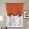 imageHVersailtex Thermal Insulated Blackout Tie Up Curtains Adjustable Window Shades for Living Room Rod Pocket 2Pack 42 x 63 Inch Long  Solid in Dove GrayOrange