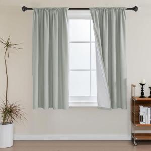 imageHVERSAILTEX 100 Blackout Curtains 84 Inches Long Full Light Blocking Curtain Draperies with Soft White Coating for Bedroom Living Room Thermal Insulated Window Treatment Set of 2 Panels WhiteLight Sage