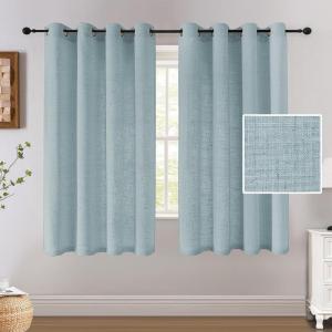 imageHVERSAILTEX Linen Curtains 84 Inch Length for Living Room 2 Panel Set Neutral Modern Farmhouse Window Privacy Linen Fabric Drapes for Farmhouse Window Treatment Curtains 52 x 84  LinenCloud Blue