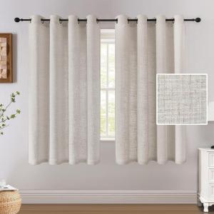 imageHVERSAILTEX Linen Curtains 84 Inch Length for Living Room 2 Panel Set Neutral Modern Farmhouse Window Privacy Linen Fabric Drapes for Farmhouse Window Treatment Curtains 52 x 84  LinenPale Oak