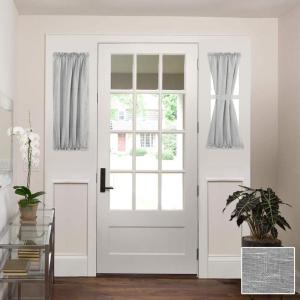 imageHVERSAILTEX Sheer Front Door Curtain Soft Linen Weave Pattern Door Shade for Windows Light Filtering Rod Pocket French Door Window Cover for Entryway Garage with Tieback 1 Panel52quotx72quot GreyDove