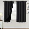 imageHVERSAILTEX 100 Blackout Curtains for Bedroom Thermal Insulated Blackout Curtains 84 inch Length Full Light Blocking Curtains for Living Room with Black Liner 2 Panels Set BurgundyJet Black