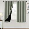 imageHVERSAILTEX 100 Blackout Curtains for Bedroom Thermal Insulated Blackout Curtains 84 inch Length Full Light Blocking Curtains for Living Room with Black Liner 2 Panels Set BurgundyLight Sage