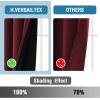 imageHVERSAILTEX 100 Blackout Curtains for Bedroom Thermal Insulated Blackout Curtains 84 inch Length Full Light Blocking Curtains for Living Room with Black Liner 2 Panels Set Greyish WhiteBurgundy