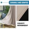 imageHVERSAILTEX 100 Blackout Curtains for Bedroom Thermal Insulated Blackout Curtains 84 inch Length Full Light Blocking Curtains for Living Room with Black Liner 2 Panels Set BurgundyNatural Sand