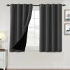 imageHVERSAILTEX 100 Blackout Curtains for Bedroom Thermal Insulated Blackout Curtains 84 inch Length Full Light Blocking Curtains for Living Room with Black Liner 2 Panels Set BurgundyCharcoal Gray