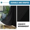 imageHVERSAILTEX 100 Blackout Curtains for Bedroom Thermal Insulated Blackout Curtains 84 inch Length Full Light Blocking Curtains for Living Room with Black Liner 2 Panels Set Greyish WhiteJet Black