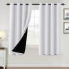 imageHVERSAILTEX 100 Blackout Curtains for Bedroom Thermal Insulated Blackout Curtains 84 inch Length Full Light Blocking Curtains for Living Room with Black Liner 2 Panels Set BurgundyPure White