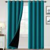 imageHVERSAILTEX 100 Blackout Curtains for Bedroom Thermal Insulated Blackout Curtains 84 inch Length Full Light Blocking Curtains for Living Room with Black Liner 2 Panels Set BurgundyTurquoise Blue