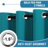 imageHVERSAILTEX 100 Blackout Curtains for Bedroom Thermal Insulated Blackout Curtains 84 inch Length Full Light Blocking Curtains for Living Room with Black Liner 2 Panels Set BurgundyTurquoise Blue